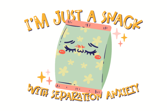 Anxious Snack Bag Graphics for Crafts Projects