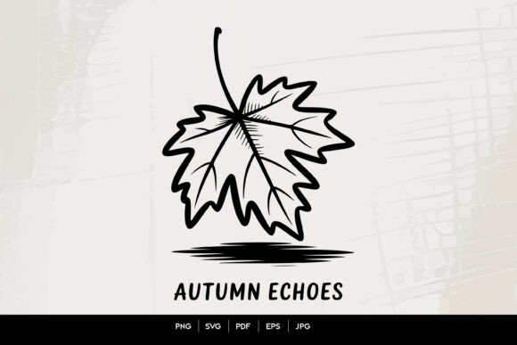 Autumn Echoes Maple Leaf Art Graphics for Crafts