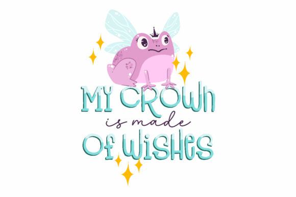 Crown of Wishes Frog Graphics for Crafts