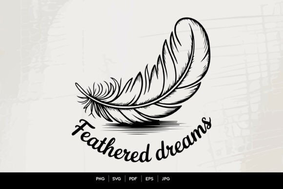 Feathered Dreams Line Art
