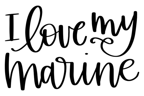I Love My Marine Graphics