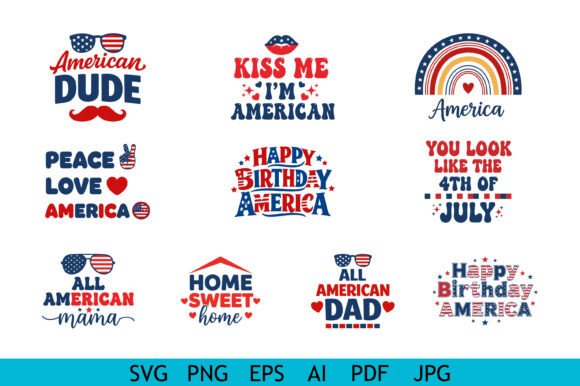 Patriotic Graphics for Crafts