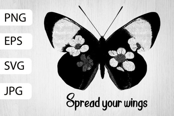 Spread Your Wings Butterfly Design Graphics for Crafts