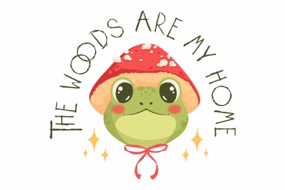 Woods Are My Home Frog Graphics for Crafts